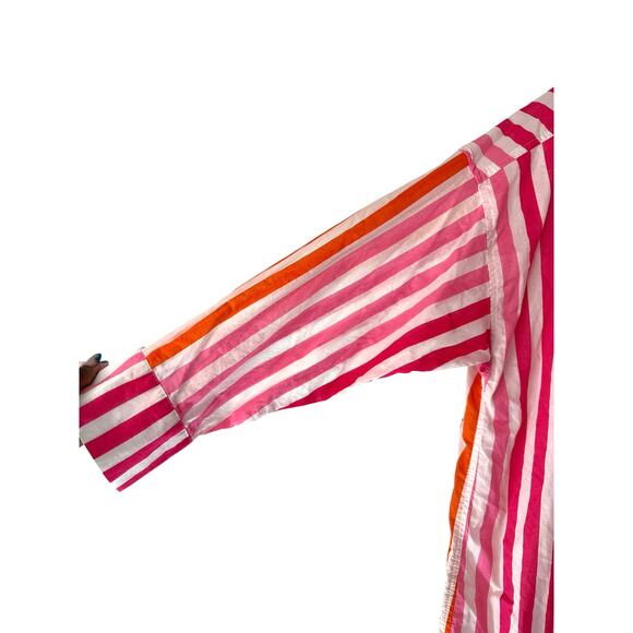 Beach Riot Pink Orange Striped Alex Beach Vacation Swim Cover Up Small Medium - Picture 6 of 11